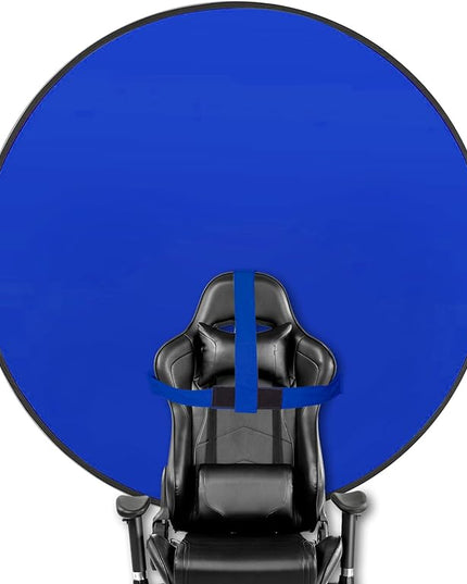 Portable Blue Screen Chair, 57 in BlueBackdrop with Stand Double Sided Foldable Screen Background, Chroma Key, Blue Backdrop for Chair Photography Streaming Gaming Photo Zoom Video Chats and Meeting