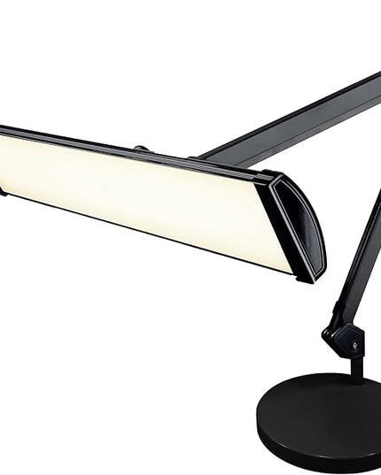 Neatfi Ultra 3,500 Lumen LED Desk Lamp, Color Correlated Temperature, 3 Light Modes, Dimmable, 45W, 26 Inch Wide Metal Shade, 540 SMD LEDs (CCT with Base, Black)