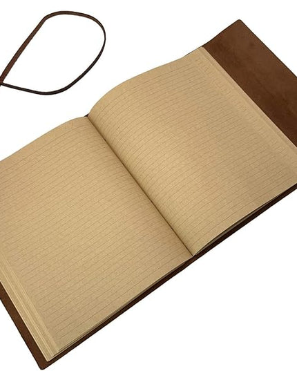 Large Notebook Journal - Genuine Leather Journals for Writing A4 Size Diary 8x10 Inch, Notepad For Women and Man, Gifts,Work,Travel Rustic Brown