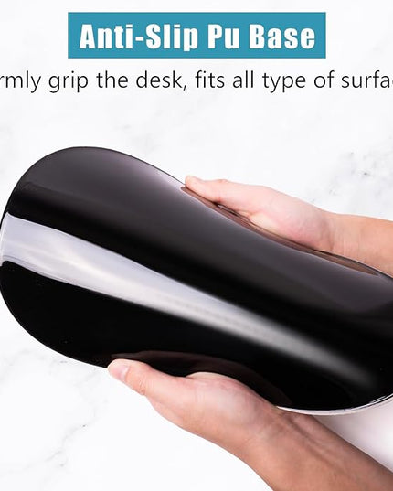 Ergonomic Mouse Pad Wrist Rest, Japanese Sea Wave Mouse Pad with Wrist Support, Memory Foam Massage Design & Non-Slip PU Base MousePads for Pain Relief, Desk, Office, Home, Kanagawa Wave