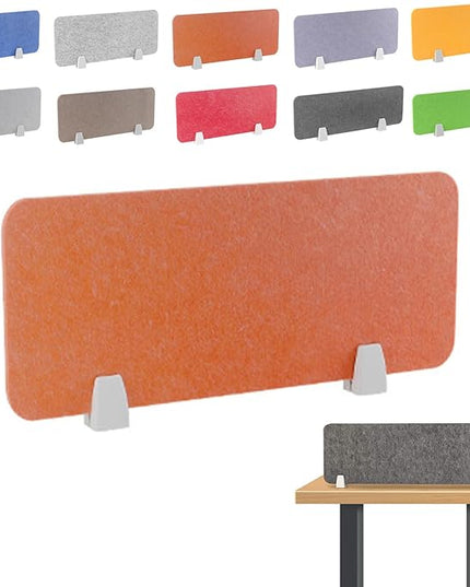 Felt-Covered Panels, soundproof Desk dividers, Removable Acoustic Desk partitions with Two Clips, Suitable for Installation as Privacy Screens in Offices, Studies, classrooms and Libraries. D 40x50cm
