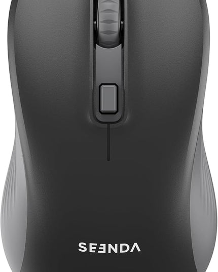 seenda Wireless Mouse, Bluetooth & 2.4G USB Dual Mode for Laptops & Computers - Mac & Windows Compatible - Black