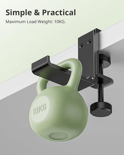 Headphone Stand for Desk – Aluminum Headset Stand with Foldable Hook, Headphone Holder Clamp Mount for Gaming Accessories, Space-Saving Under Table Headset Hanger