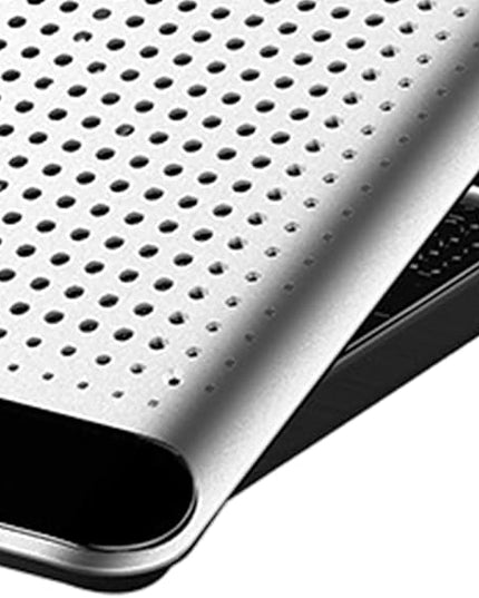 Laptop Cooling Pad – Aluminum Alloy 35x26x2.3cm | Adjustable Computer Cooler Support Quiet Laptop Stand with Fan | Keyboard Phone Tablet Book for Desk Home Workplace Dorm