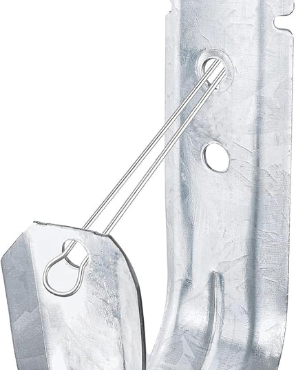 COCODE 50 Pack Wall Mount 2’’ J Hooks with Retainer Clip Galvanized Steel Cable Hangers Heavy Duty Utility Hooks Cable Management Support for Structured Cabling