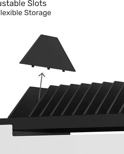Line Leader 12-Device Open Charging Station | Compact Desktop Charger for Laptops, Tablets, & Chromebooks | Space-Saving Design with Adjustable Dividers & UL Safety-Certified Power Strip