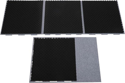 Desktop Soundproof Cover, Portable Vocal Recording Booth Isolation Booth Small Music Recording Studio Vocal Sound Absorbing Shield Sound Proof Foam Panels for Offices,Home,Recording Studios (Black)