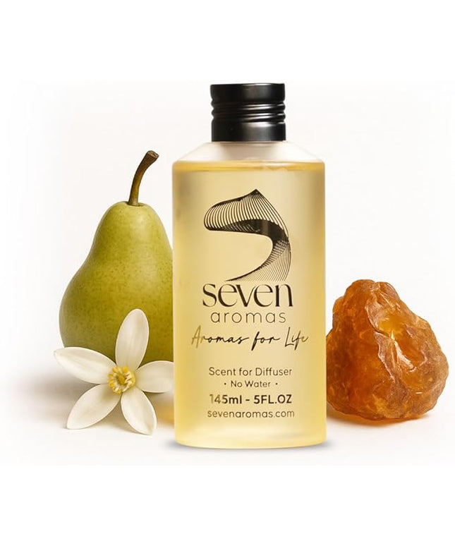 SevenAromas Hotel Scent Diffuser Oil, Luxury Hotel-Inspired Essential Oil for Aromatherapy & HVAC Diffusers – Premium Dropper Bottle - 145 ml 5 FL oz (Silver Rain)