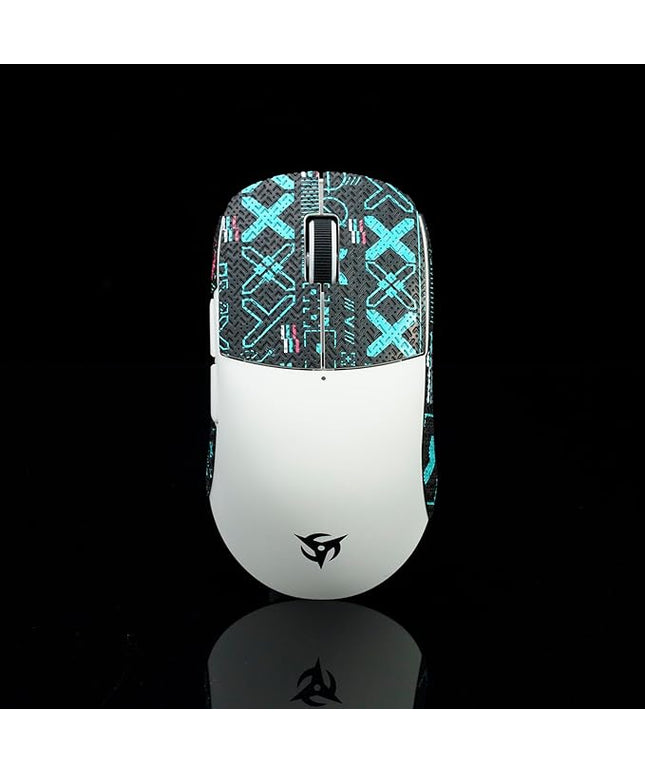 Grip Tape for Vaxee x Ninjutso Sora 4K - Anti-Slip,Enhanced Control, Sweat Resistance,Improves FPS Gaming Grip & Mouse Protection [Pre-Cut] Printsteam Black Blue 0.5mm