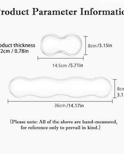 Wrist Rest for Keyboard and Mouse, Ergonomic Gel Keyboard Wrist Rest for Effortless Typing & Pain Relief, Cool Silicone Gel Wrist Support Pad for Gaming, Computers, Laptops, Office