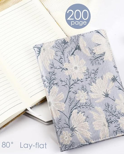 ipoul Flower Notebook, Hardcover, A5, 6x8, Lined Pages, Lay-flat, Beautiful Journal for Women, Daisy Gifts, Personal Notebook, Dream Journal, Self Care Journal