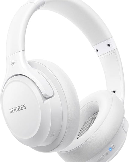 BERIBES Bluetooth Headphones Over Ear, 65H Playtime and 6 EQ Music Modes Wireless Headphones with Microphone, HiFi Stereo Foldable Lightweight Headsets, Deep Bass for Home Office Cellphone PC Ect.