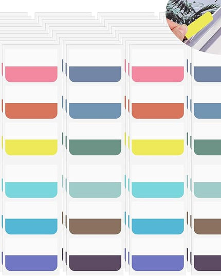 240Pcs Colored Index Tab 1.8"x1" Large Book Sticky Tabs 12 Colors Repositionable Page Tabs Flags Page Markers Labels for Notebooks, Filing, Classification