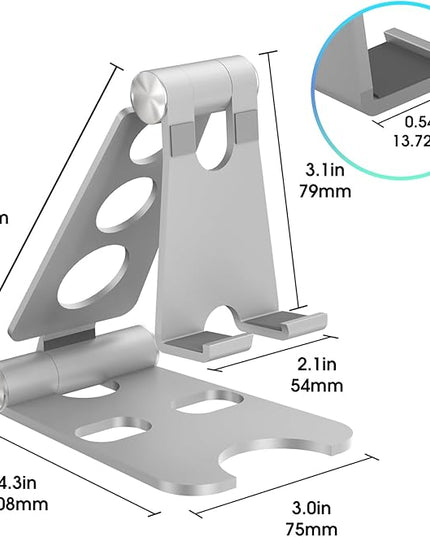 Kado Aluminum Alloy Tablet Stand for Portable Monitor, Foldable iPad Stand Holder Adjustable, Computer Office Desk Accessories for Kindle, Switch, iPad Pro/Air/Mini, iPhone Pro/Max/Plus
