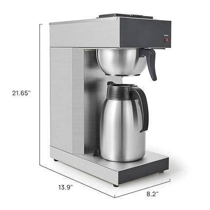 SYBO Commercial Coffee Makers 12 Cup, Drip Coffee Maker Brewer with 74Oz thermal carafe, Stainless Steel Cafetera SF-CB-1AA