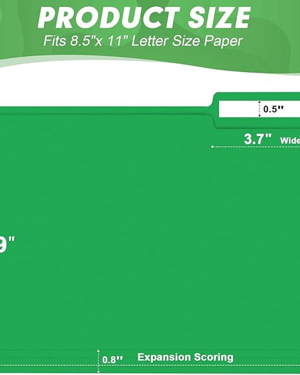 File Folder, HERKKA 30 Pack 1/3 Cut Tab File Folders, Colored File Folders Designed for Office and Classroom Use, Letter Size, Assorted 6 Colors