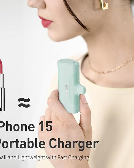 iWALK Portable Charger for iPhone 17/16/15 USB-C Small Power Bank 20W 4,500mAh Fast Charging Battery Pack Compatible with iPhone 15/16/17 Plus/17 Pro/17 Pro Max, Samsung Galaxy S25/S24/S23 Android