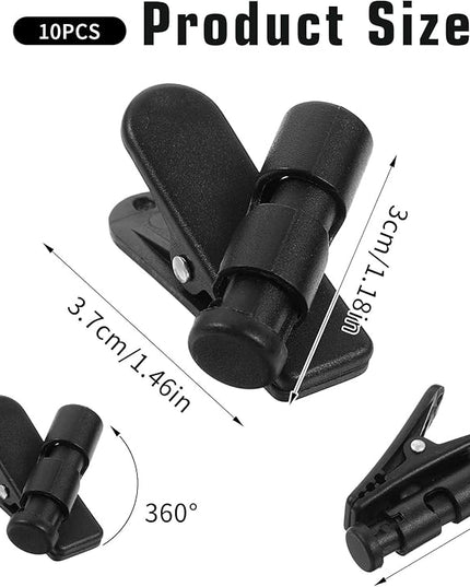 10PCS Wire Clips for Cords Headphone Clips Headset Cable Clip for Earphone Cable Cord Clamp Collar Headset Clamp Clothing Clip Earphone Earbud Cables Clipe, Fixing 2-4mm Headphone Wire