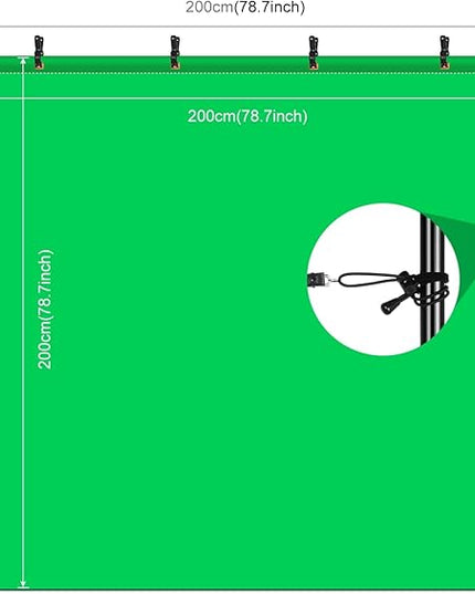 PULUZ Blue Green Red Screen Backdrop Kit with Tripod Stand, 6.5x6.5ft Green Screen Stand for Content Creation and Virtual Backgrounds, Blue Red Photo Background with Backdrop Stand for Photography