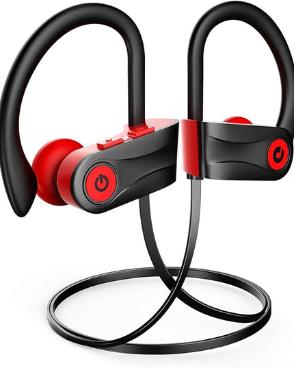 Otium Wireless Bluetooth 5.3 Sport Headphones Built-in Mic in Ear Running Headset with Earhooks 16 Hours Playtime