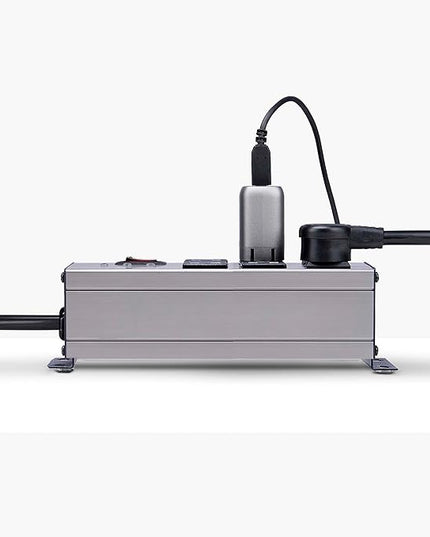 StarTech.com Flat Plug 6-Outlet Heavy Duty Industrial Power Strip 125V/15A with Surge Protector, EMI/RFI Isolation, Mountable PDU, 8ft/2.4m Extension Power Cord, NEMA 5-15P/R, TAA