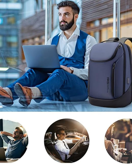 BANGE Business Smart Backpack Waterproof fit 15.6 Inch Laptop Backpack with USB Charging Port,Travel Durable Backpack