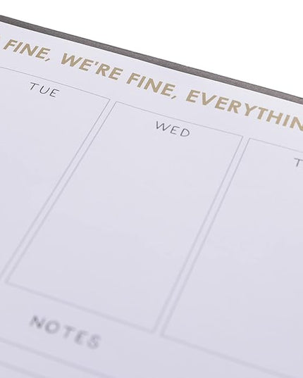 Graphique Weekly To Do Deskpad - It's Fine Design - 9.75" x 8", 80 Sheets, Themed Pages - Planner for College Students, Business Appointments, Great Gift