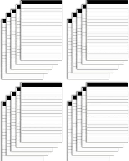 Nichela Notepads Bulk for Daily Planning and Organization of Work – 4 x 6-inches Ruled Pages – Thick Bright White Paper – 30 Pages – Note Pads College Ruled – Pack of 20