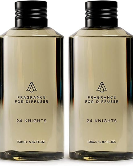 AromaPlan Hotel Scents 24 Knights 5 Fl Oz (2 Pack), Luxury Aroma & Hotel Fragrance Diffuser Oil- Hotel Diffuser Oil for Aromatherapy- USA Made, Bigger Bottle, Bolder Aroma & Longer Lasting