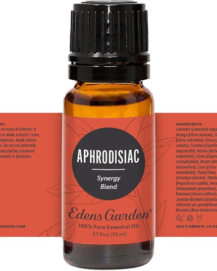 Edens Garden Aphrodisiac Essential Oil Blend- 100% Pure Premium Grade, Undiluted, Natural, Therapeutic, Aromatherapy, The Best for Diffusing, Skin, Candle, Hair 10 ml (.33 fl oz)