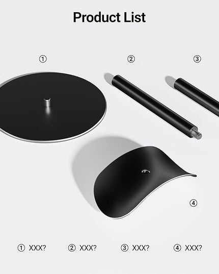 ANSHAWTIY Aluminum Alloy Headphone Stand for Desk, Gaming Headset Holder with Non-Slip Weighted Base, Compatible with AirPods Max and Over-Ear Headsets, Space-Saving Design (Black)