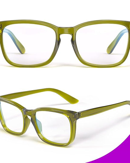 VISOONE Blue Light Blocking Glasses Square with Anti Computer Glare for Gaming Women and Men MONTANA