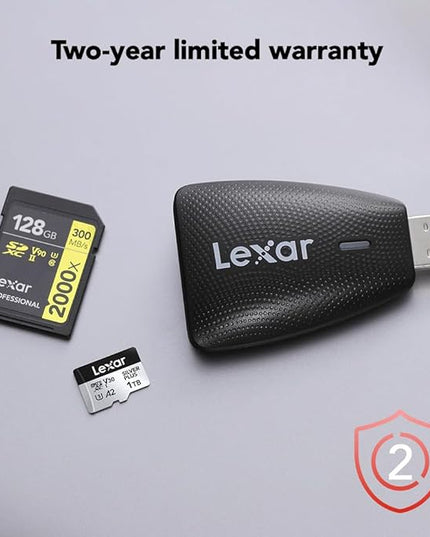 Lexar Multi-Card 2-in-1 USB 3.1 Reader, Works with SD and microSD Cards (LRW450UBNA)