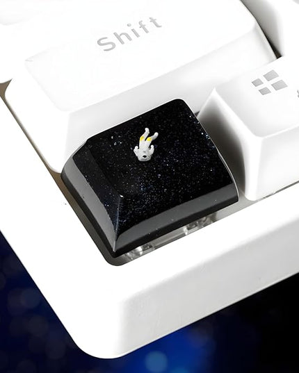 Space Astronaut Artisan Keycap R1 SA Profile Custom Astronauts Keycaps 1.25U Ctrl Key caps Handmade Gaming Resin Key Cap Cherry MX Switch Compatible Mechanical Keyboard Space Lover Gift