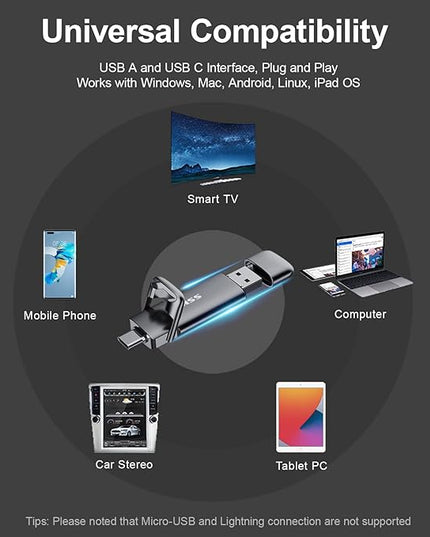 SSK 1TB USB C Thumb Drive up to 1000MB/s,Fast Flash Dual Drive,External Portable SSD Drive Type C+USB A 3.2 Gen 2 Flash Drive,USB C Memory Stick for iPhone 15/PS4/Android Phone/Tablet/Windows/Mac