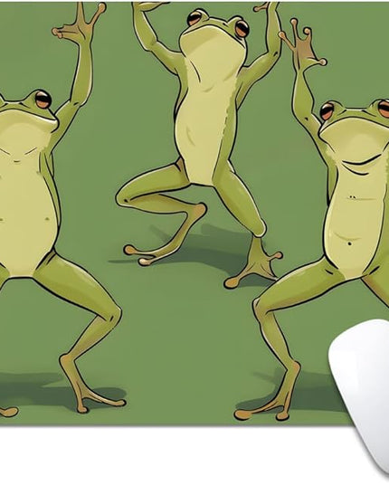 Three Dancing Frogs Square Mouse pad, Texture, Waterproof, Anti Slip Rubber Base, Computer Mouse pad, Laptop Mouse pad