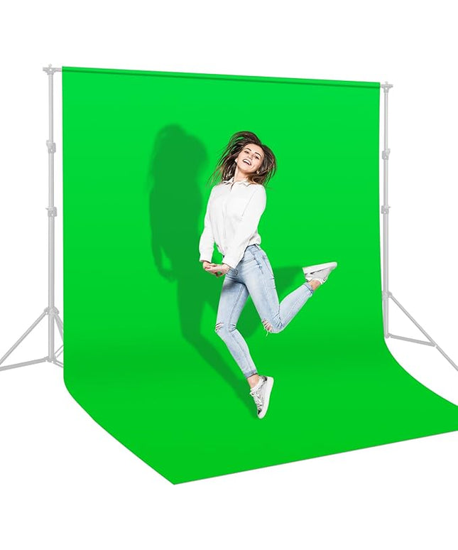 UTEBIT Green Screen Backdrop, 6x9 ft Photography Chroma Key Greenscreen Background Sheet for Background Removal, Thick Polyester Fabric Cloth Sheet for Photoshoot Video, Live Streaming (Backdrop Only)