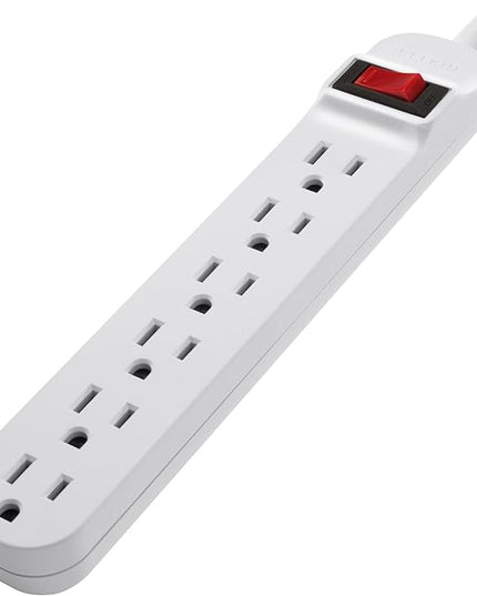 Belkin 6-Outlet Power Strip With 3ft Cord, White