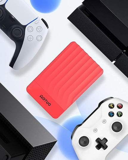Portable External Hard Drive Storage Expansion Mobile HDD USB 3.0 for PC, Mac, Desktop, Laptop, PS4, PS5, Xbox One X/S, Xbox 360, Xbox Series X/S, Office & Game (Red, 1TB)