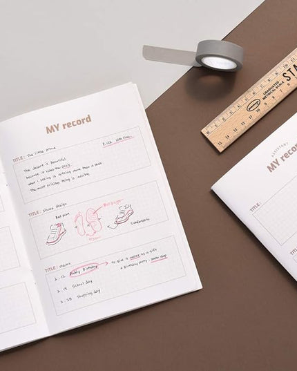 Monolike A5 My Assistant Notebook 6 SET - B Type, Monthly Plan, Weekly Plan, Daily Plan, Check List, Memo, Record