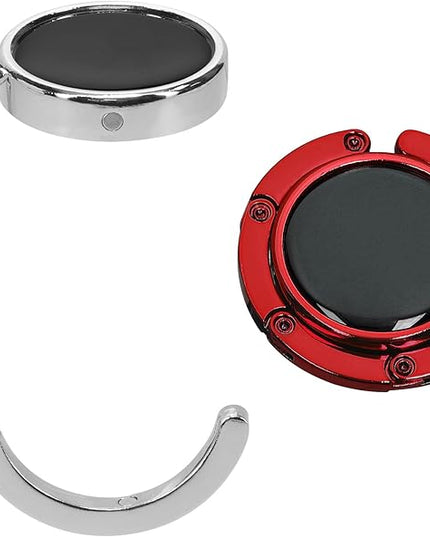 kwmobile Purse Hanger for Table (Set of 2) - Purse Hook for Table - Folding Handbag Hanger - Portable Bag Holder