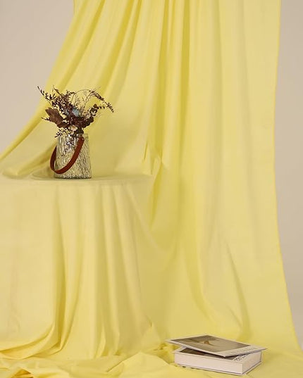 Kate 6ftX9ft Solid Light Yellow Backdrop Portrait Photography Background for Photography Studio Children and Headshots Yellow Backdrop Background
