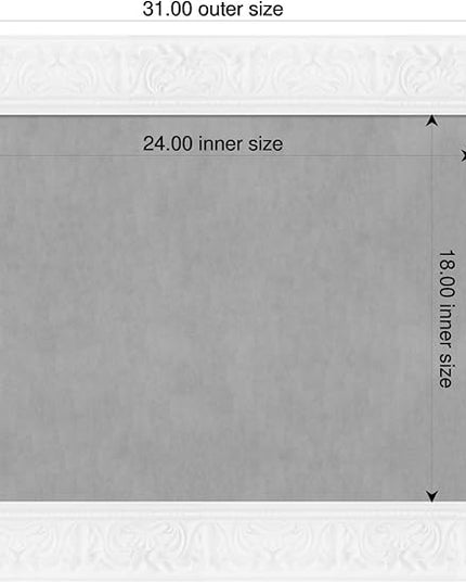 Amanti Art White Framed Magnetic Board 25x31 Medium Vision Board for use with Magnets, 100% Metal Sheet to Display Items as Office Decor or for Home Organization in mudroom, Kitchen or Kids Room