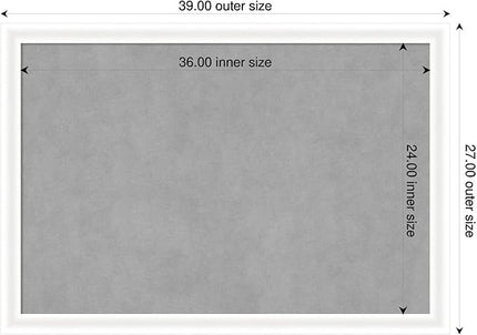 Amanti Art White Framed Magnetic Board 27x39 Large Vision Board for use with Magnets, 100% Metal Sheet to Display Items as Office Decor or for Home Organization in mudroom, Kitchen or Kids Room