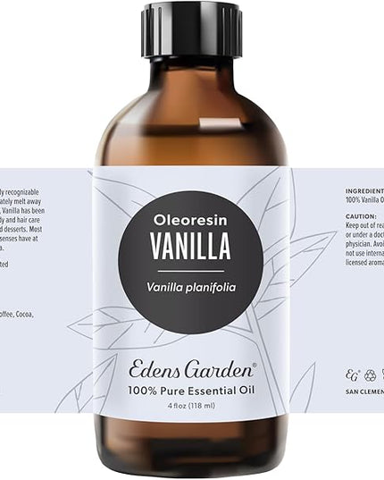Edens Garden Vanilla-Oleoresin Essential Oil- 100% Pure Premium Grade, Undiluted, Natural, Therapeutic, Aromatherapy, The Best for Diffuser, Candle, Humidifiers, Kid Safe 118 ml (4 fl oz)