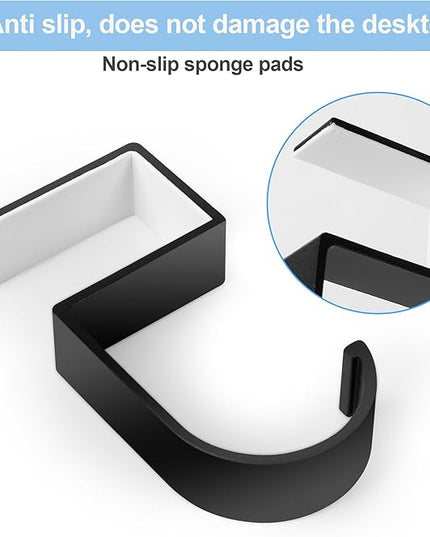4PCS Purse Holder for Table - Nail Free Purse Hook for Table, Portable Purse Hanger for Bags Headphones Backpacks Umbrellas and Cups