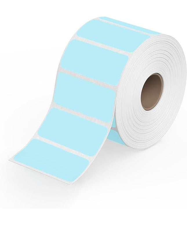 Rollo 2x1 Sticker Labels - Roll of 1,000 Blue Labels - Multi-Purpose Direct Thermal Printer Stickers