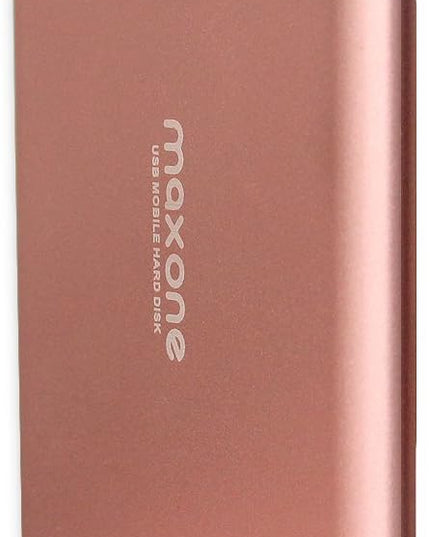 Maxone 500GB Ultra Slim Portable External Hard Drive HDD USB 3.0 Compatible with PC, Laptop - Rose Pink