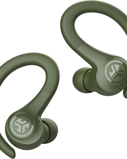 JLab Go Sport+ Wireless Workout Earbuds Featuring C3 Clear Calling, Secure Earhook Sport Design, 35+ Hour Bluetooth Playtime, and 3 EQ Sound Settings (Green)