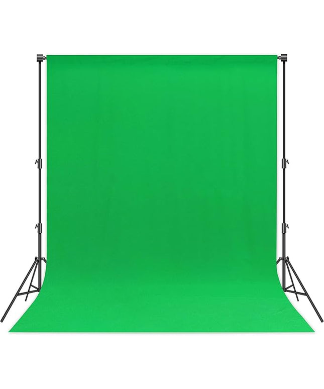 6 x 9 FT Green Screen Backdrop - Polyester Fabric for Video Streaming, Portrait Photoshoot, Wall Mounted, Parties and Small Events